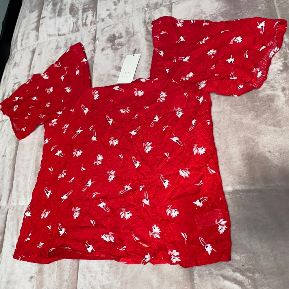 Red blouse